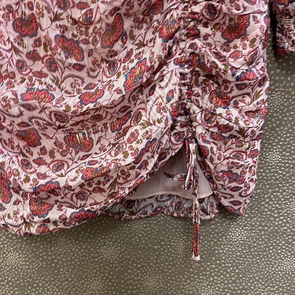 🔥🔥🔥NEW Ramy Brook Silk Vina Printed Ruched Mini Dress - Picture 7 of 15